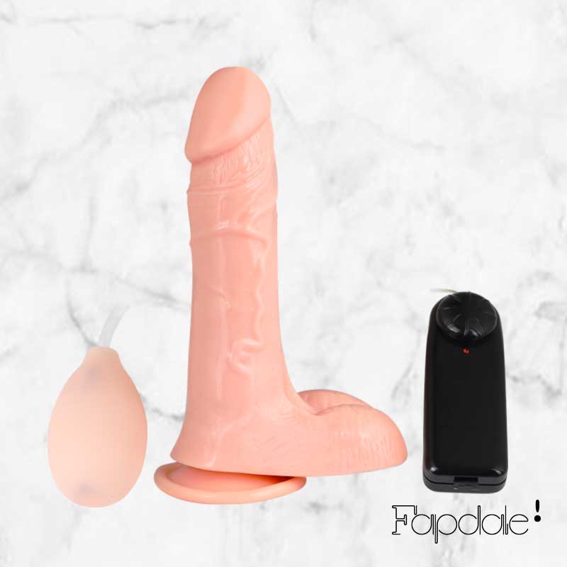 Ejaculating Squirting Suction Cup Dildo 7.9 Inch