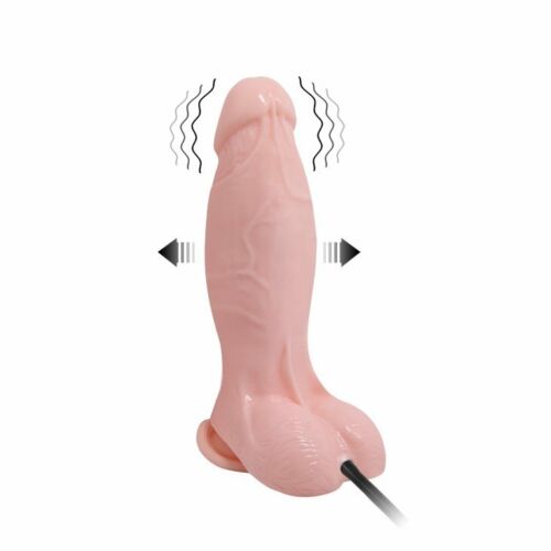 Large Vibrating Inflatable Suction Cup Dildo